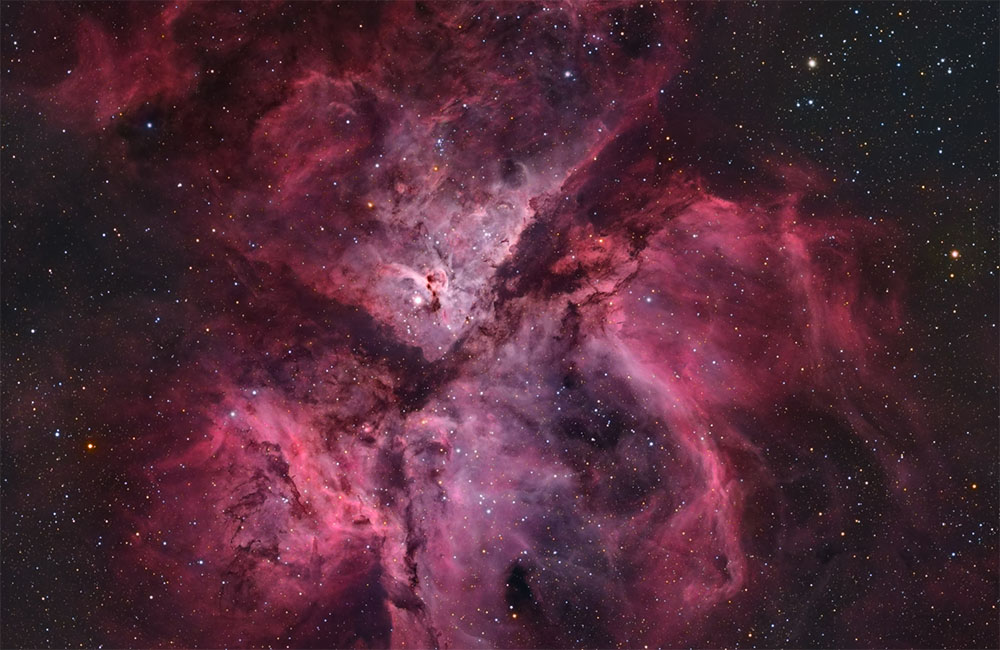 Розовая вселенная. Eta Carinae Nebula. Туманность NGC 3372. Астрофотография Венеры.