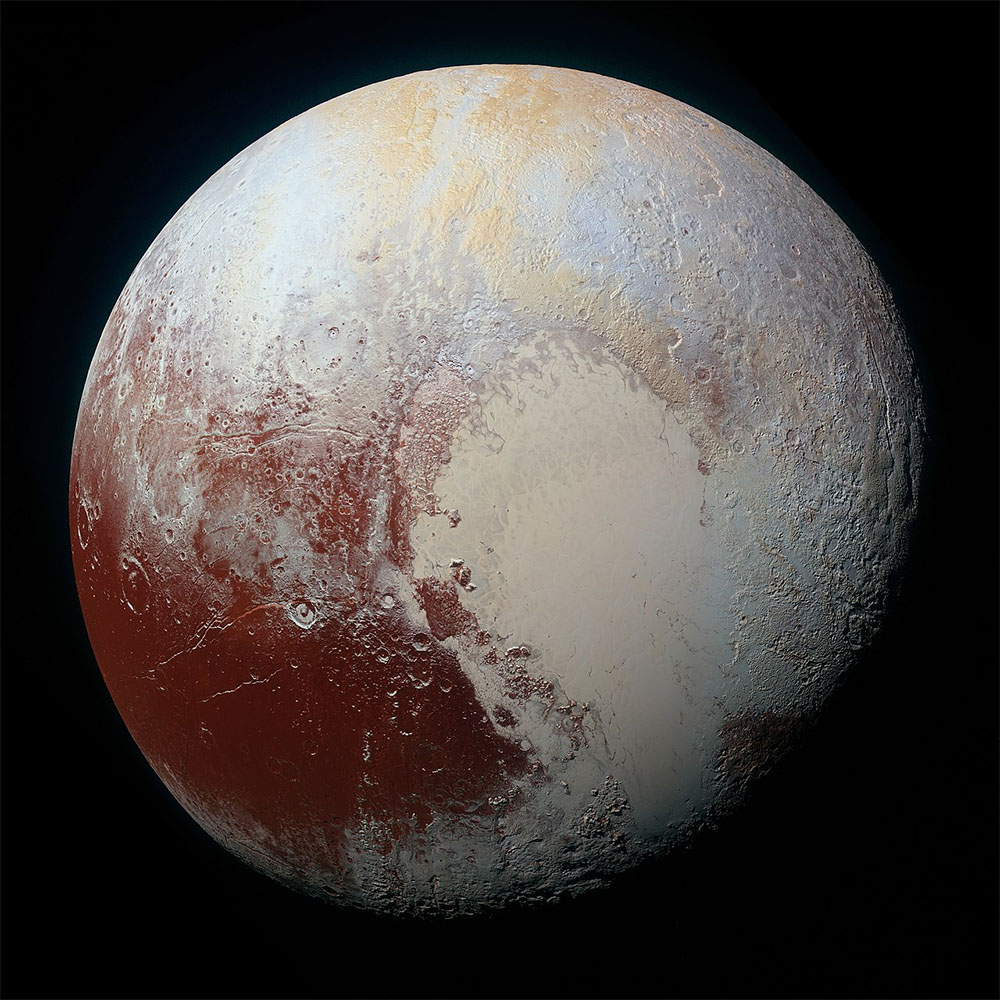 Pluto enhanced colors