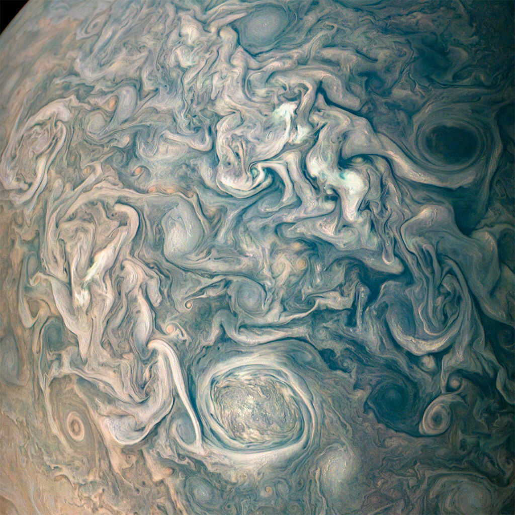 Swirling clouds of Jupiter