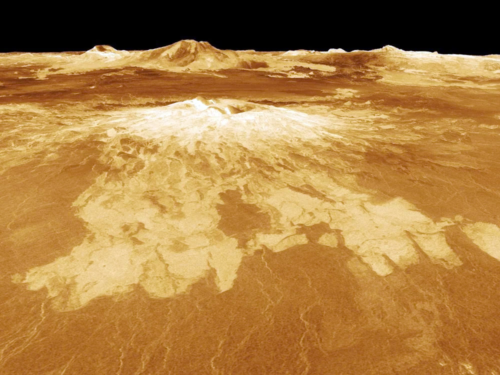 Venus' surface (computer render)