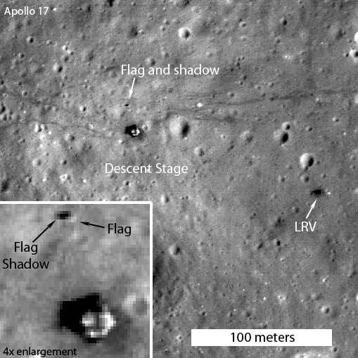 Flag on the moon - Apollo 17 landing site