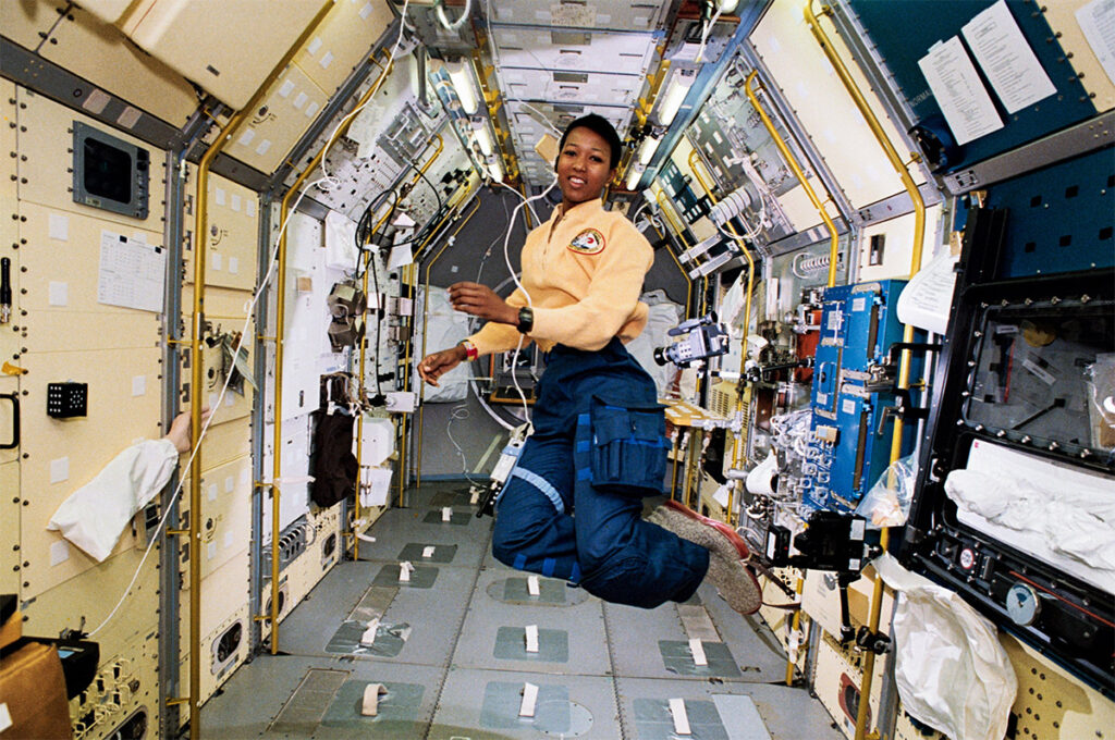 Mae Jemison aboard the Space Shuttle Endeavour