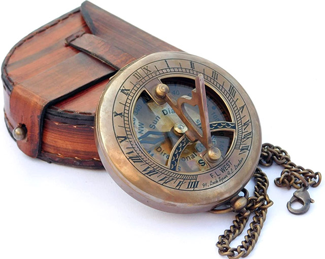 Vintage sundial/compass