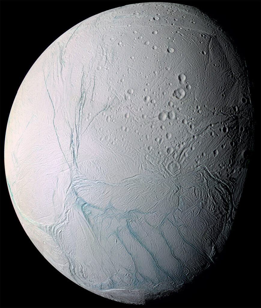 Enceladus. Saturn's moon.