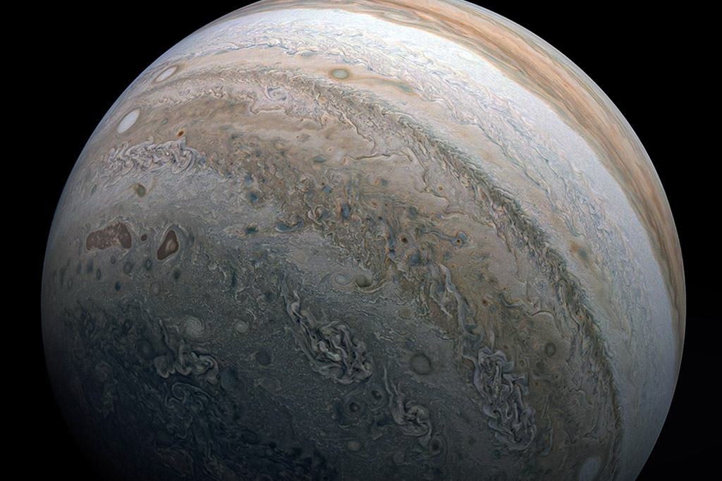 Photo of Jupiter taken by the Juno spacecraft