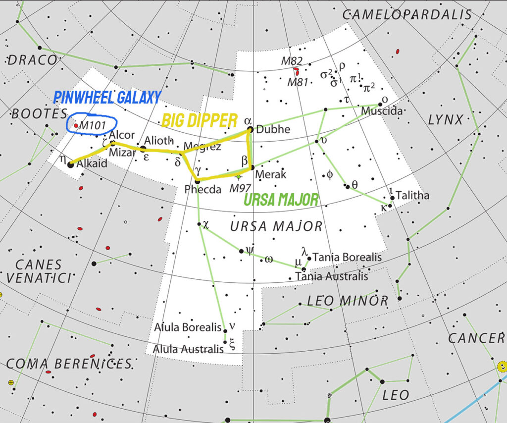 How to find the Pinwheel Galaxy