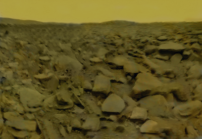 Photo of the surface of Venus taken by the Venera 9 (colorized)