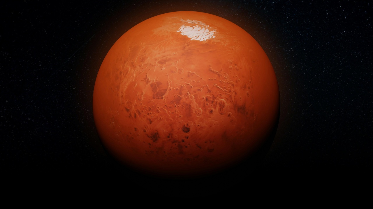 MAVEN spacecraft and radar maps showing atmospheric loss and subsurface ice reservoirs