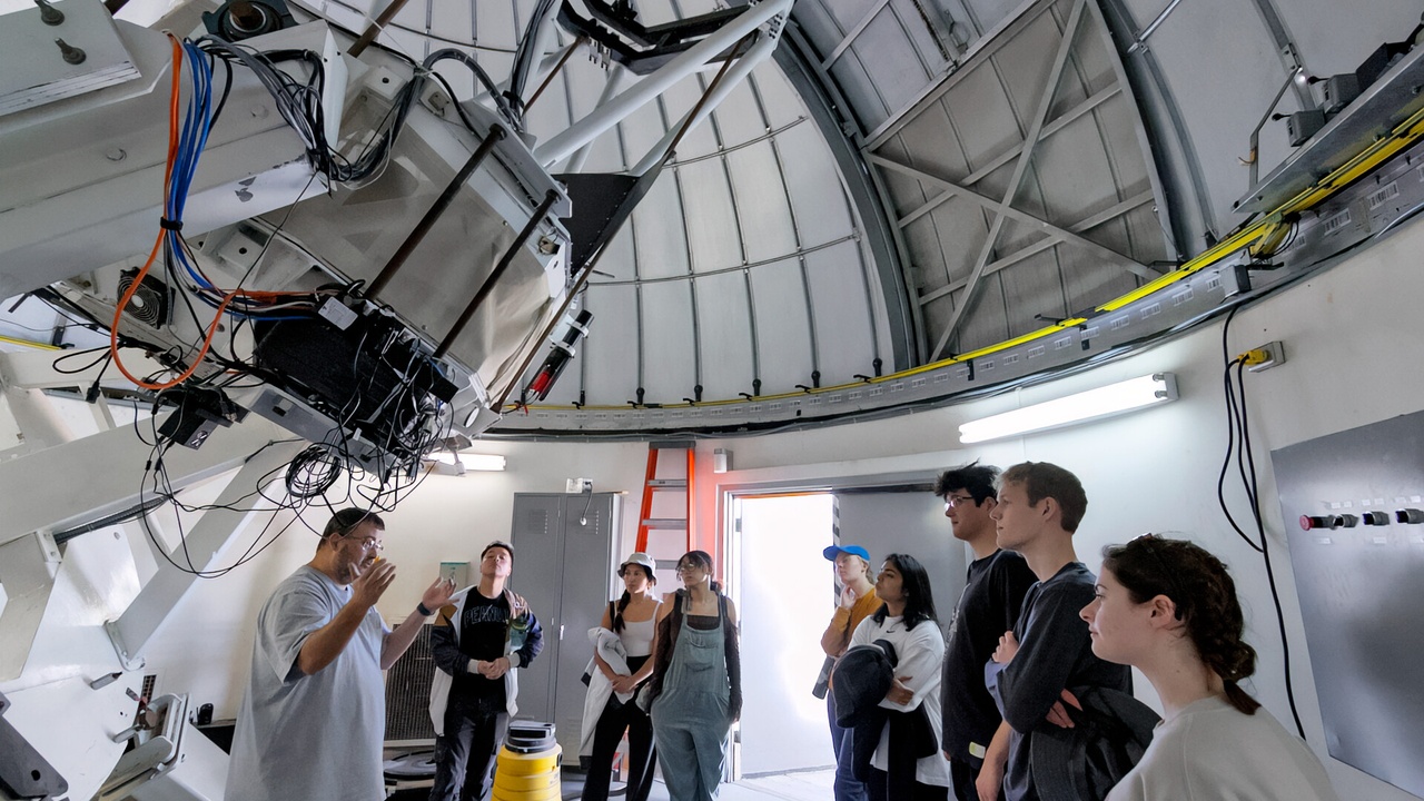 Telescopes and planetary defense mission illustration