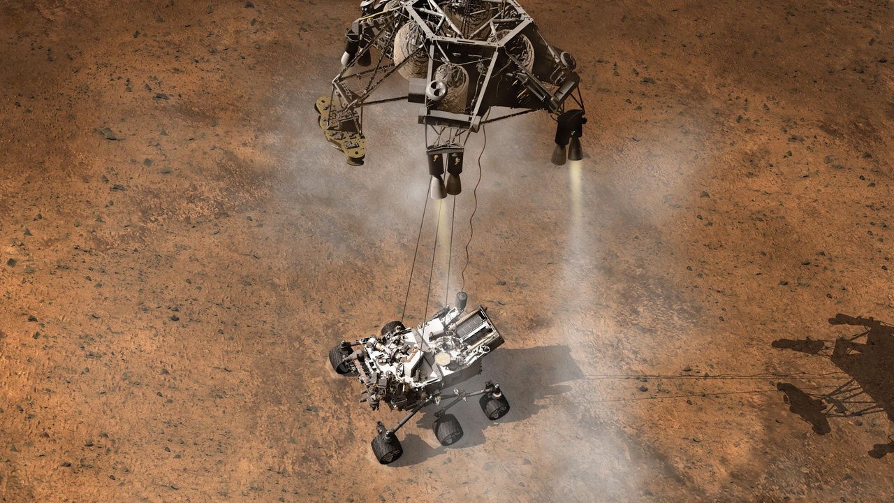Curiosity and Perseverance rovers on Mars