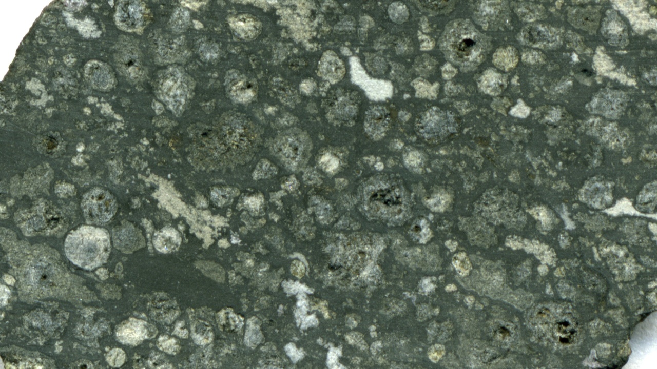 Thin section images and samples of Allende, Murchison, and Black Beauty meteorites