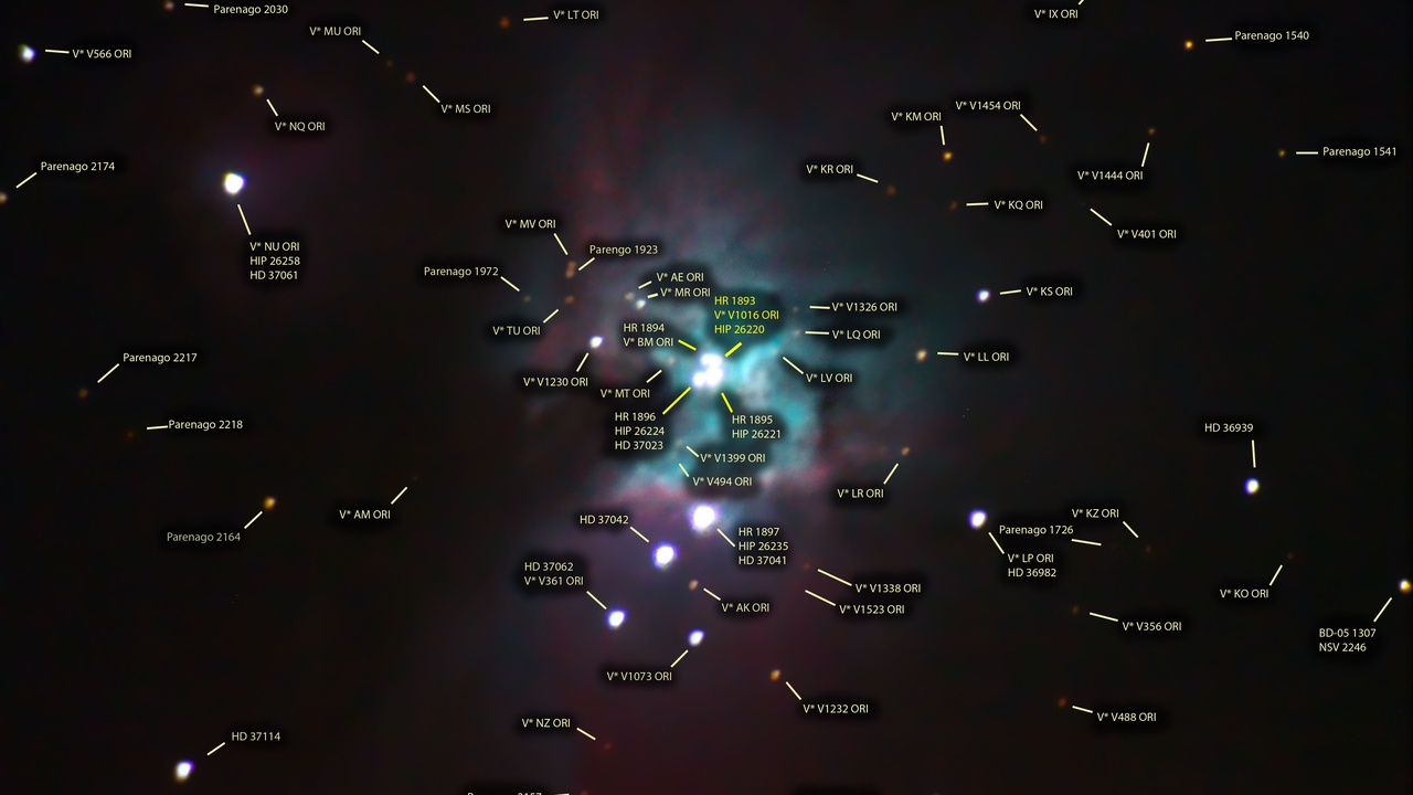 Orion Nebula Trapezium and other stellar nurseries