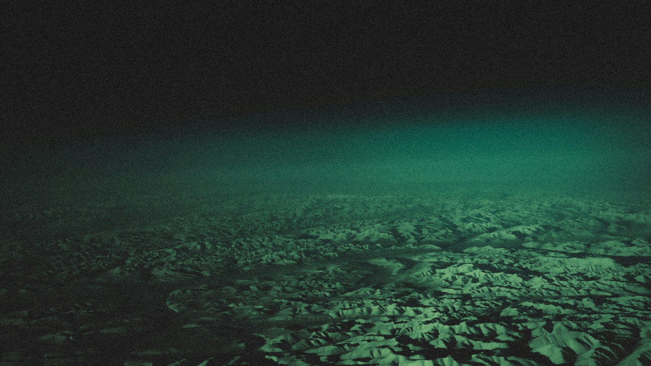 Illustration of Ganymede's subsurface ocean beneath an icy shell