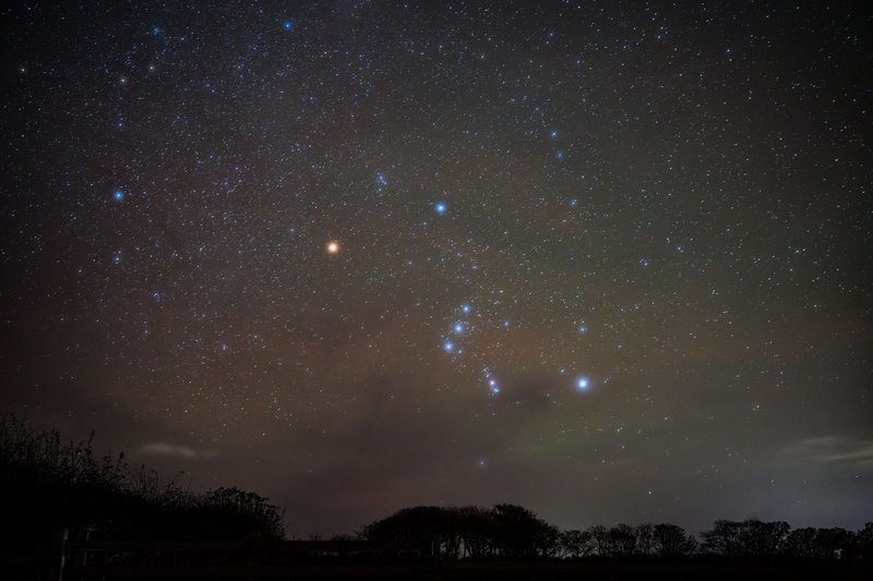 Beautiful capture of the Orion constellation under the night sky, showcasing a stunning array of stars.