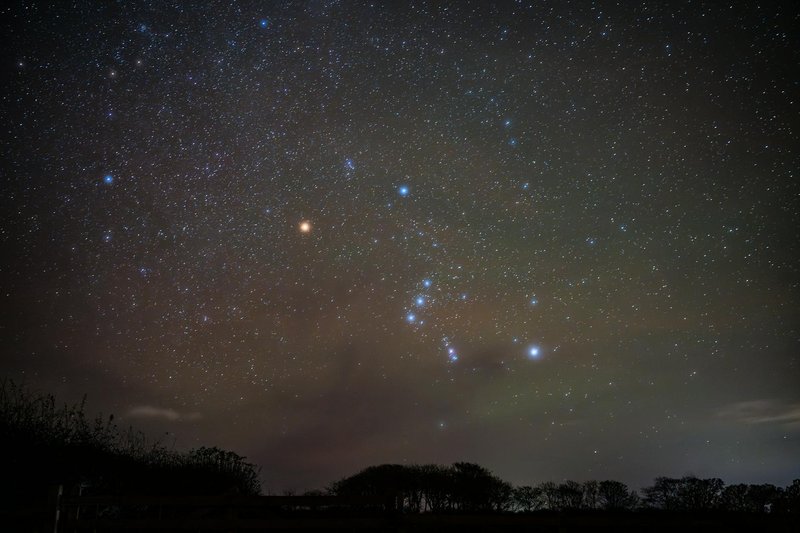 Beautiful capture of the Orion constellation under the night sky, showcasing a stunning array of stars.