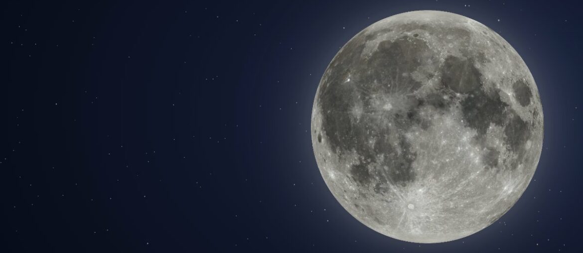 a full supermoon on a night sky
