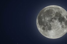 a full Moon on a night sky