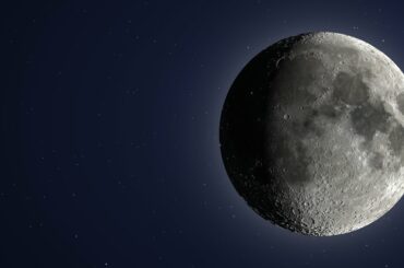 a waxing gibbous Moon on a night sky
