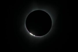 Total solar eclipse with the corona and Baily beads, Madras, Oregon, August 21, 2017