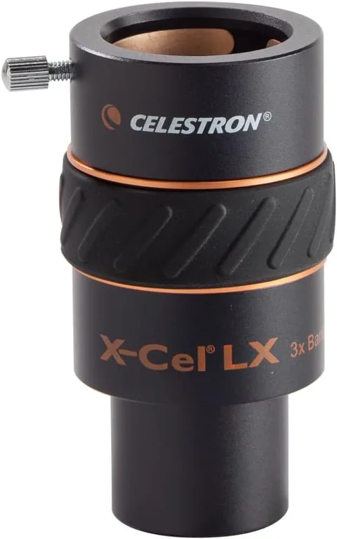 Celestron X-Cel LX 3X 1.25" Barlow Lens for Telescope Eyepieces, Threaded