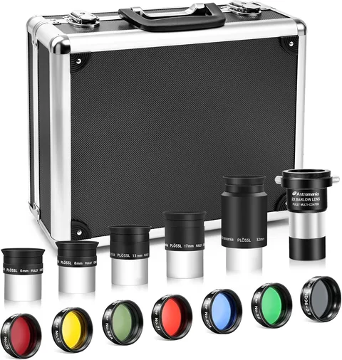 Astromania Telescope Eyepiece Set, 14 Piece Telescope Accessory Kit 1.25"