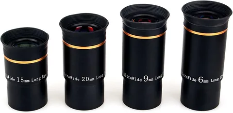 SVBONY Telescope Eyepiece, Gold Line Eyepiece Set 6mm 9mm 15mm 20mm, 1.25"