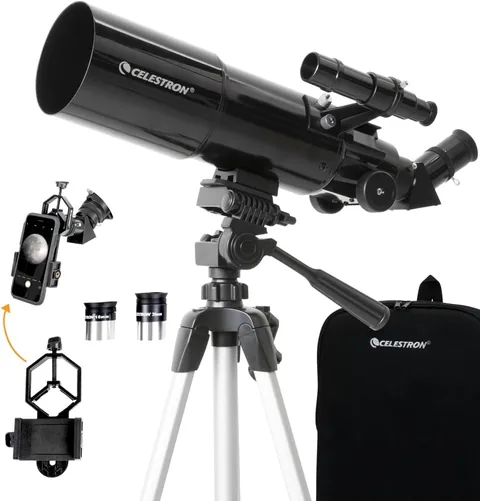 Celestron Travel Scope 80mm Telescope Kit with Backpack, Smartphone Adapter